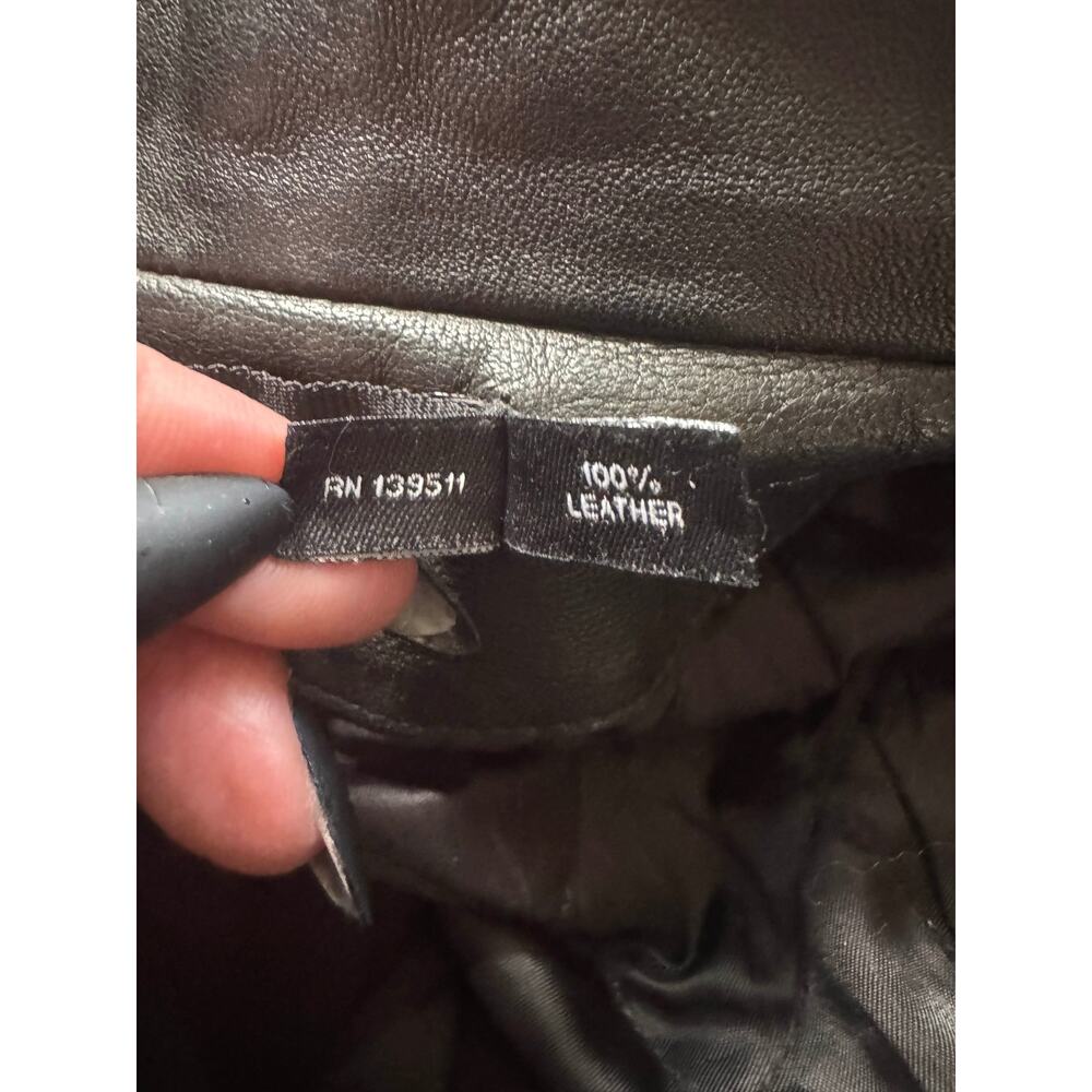 Men's Vintage High-Quality Black Leather Motorcycle Jacket, S - Picture 13 of 14
